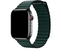 Armband für Apple Watch - Leder Loop Lederband Strap Band Armband - Grün - 38mm 40mm 41mm