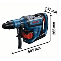 Bosch Professional GBH 18V-45 C - Akumulátorová kombinovaná příklepová vrtačka (18 V, 12,5 J, max. Ø betonu 45 mm, SDS max, BITURBO, modul připojení, bez akumulátoru, v kufru)