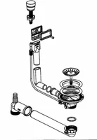FRANKE Ventilset 3 1/2" 1 Becken, Drehexcenter-Ventil, mit Überlaufschlitze