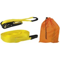 EDUPLAY 170-169 Slackline, długość 15 m, szerokość 5 cm, żółty, 3-częściowy (1 zestaw)
