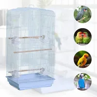 Vogelkäfig käfig Wellensittich Vogelvoliere Vogelhaus für Papagei Wellensittich finken kanarienvögel 46x36x92cm Weiß