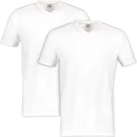Lerros - Herren V-Ausschnitt Doppelpack T-Shirt, Regular Fit, (2003115), Größe:3XL, Farbe:white (100)