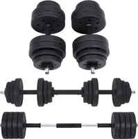 Sada činiek 2 v 1, 2 X 15 Kg nastaviteľné činky s Dod