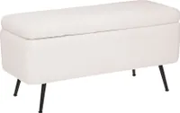 Eazy Living Hocker Baron Weiß Teddy