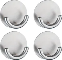 WENKO Garderobenhaken Rondo mit 4 Haken silber, 4 St.