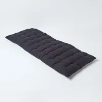 HOMESCAPES 2er Bankauflage schwarz 100% Baumwolle