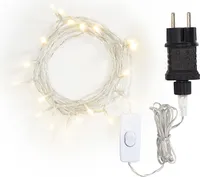 VBS LED-Lichterkette mit Schalter, transparent, 20 LEDs