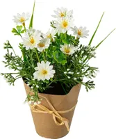 GASPER Margerittenmix im Packpapiertopf Ø 11 cm - Kunstblumen