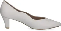 Caprice Damen Pumps Trichterabsatz Leder Wellenkante 9-22400-42, Größe:39 EU, Farbe:Weiß