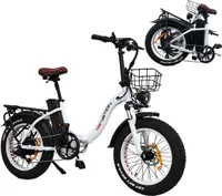 E-Bike Klappräder CT20 Weiß E-Bikes 20*4.0 Fat Tires Elektrofahrräder 48V, 20Ah, LCD Anzeige, Shimano 7-Gang Elektrofahrrad Schwarz Für Herren/Damen