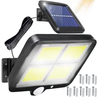Solarlampen für Außen mit Bewegungsmelder 128 LED Garten Solarleuchten Superhelle Wandleuchte Aussenleuchte Sensor Gartenleuchten Lampe Outdoor Retoo