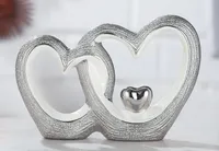 Gilde Porzell Skulptur"Herzpaar"mit Herz VE 4 28628