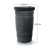 nabbi Plastový sud na dažďovú vodu IDWO265 265 l - čierna