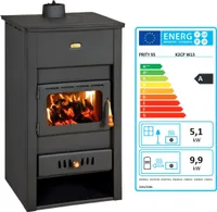 EEK A - Wasserführender Kaminofen Prity K2 CP W13 - 5.1 +9.9 Kw