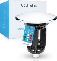 Bächlein Universal Waschbeckenstöpsel [extra groß] aus Messing mit innovativem Flügelstopfen und extra dicker Dichtung