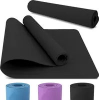 Podložka na jógu Fitness podložka Gymnastická podložka Pilates 183x61x0.4cm - černá Pilates Fitness sportovní podložka
