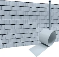 Soukromý pás 10x tvrdá PVC fólie na ochranu soukromí 2,5 m x 19 cm Soukromý plot v roli Neprůhledný dvojitý plot Soukromí Windbreak, šedá CEEDIR