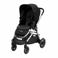 Maxi-Cosi Adorra² Kinderwagen, zusammenklappbarer Kombi- mit Einkaufskorb und mehreren Sitzpositionen, ab Geburt bis ca. 4 Jahre, Essential Black