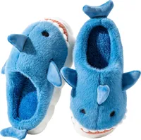 ASKSA Fadezar Shark Slippers Women Men Winter Plush Slippers Fluffy Warm Slippers Comfortable Non-slip Flat Slippers, Royal Blue, Velikost: 38-39