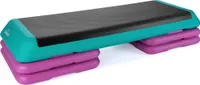 Queenfit® aerobic stepper, step board, step bench, step trainer, fitness stepper - 3-step - fitness vybavení pro domácnost, domácí posilovna, cvičení, crossfit