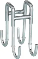 WENKO Doppel Dusch 4 Haken Handtuch Halter Duschkabine Aufhänger Bad Edelstahl