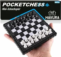 POCKETCHESS Mini Schachspiel Reiseschach Schach Schachbrett Magnetisch klappbar faltbar