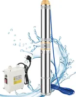 Jayseuw 4.5 Zoll 1100W Tiefbrunnenpumpe Brunnenpumpe 4000L/h Wasserpumpe Edelstahl Gartenpumpe Tauchpumpe Pumpe bis zu 81 m Förderhöhe 20m Kabel