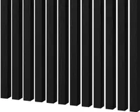 MEBANO. 12 Stück Holzstruktur Wandpaneele 240 x 3 cm, Schwarz, Wanddeko Lamellen aus MDF, Wandverkleidung, Paneele Wand Wohnzimmer, Holzpaneele für Wand & Decke