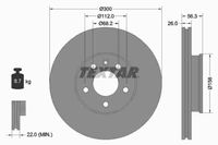 2 Textar Bremsscheiben vorne für Ford Galaxy Seat Alhambra VW Sharan T4