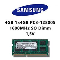 Samsung 4GB (1x 4GB) DDR3 1600MHz (PC3 12800S) SO Dimm Notebook Laptop Arbeitsspeicher RAM Memory