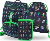 BAAGL Airy Minecraft Rucksack-Set 3tlg: Rucksack, Federmäppchen, Turnbeutel