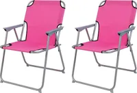 2'er Set Campingstuhl Stoff Oxfort Metall verschiedene Farben