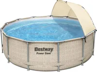 Bestway Power Steel Swimmingpool-Set mit Dach 396x107 cm