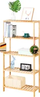Bambus-Standregal Ohio Stilvolle und Platzsparendes Holzregal mit 5 Etagen