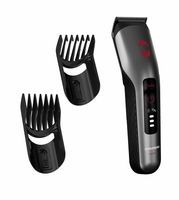 GRUNDIG ProClub MC 8030 Haar- und Bartschneider, mit BeardCare Sensor, Titanium Blades Technologie, 2 Kämme für unterschiedliche Schnittlängen, lange Laufzeit, Wet & Dry, Dunkles Mattchrom/Rot