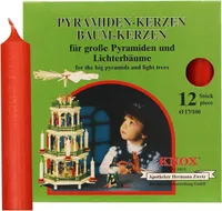 1 x KNOX - Pyramidové svíčky 17/100 - ČERVENÉ - balení 12 ks