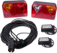 Pkw-Anhänger Rückleuchten Set DPT 35 mit 7-pol. 7 m Kabelbaum + 2 LED-Umrissleuchten DPT 15