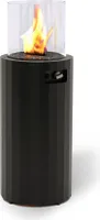 Bino - Planika - Terrassenheizung, Feuersäule, Propan- oder LPG-Gaskamin, Höhe 102cm, 8KW Schwarz + Abdeckung