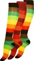 Cotton Prime® Kniestrümpfe 3 Paar, mit Blockstreifen 35-38