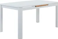 Dehner Gartentisch Marbella, ausziehbar, für 6 bis 10 Personen, ca. 160/210 x 75 x 90 cm, Aluminium / FSC®-es Teakholz, weiß