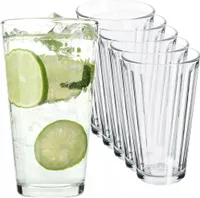 KADAX Getränkegläser "Sestu", Trinkgläser aus Glas, Wassergläser, Gläser für Drinks, Cocktailgläser, 360 ml, 6 Stück