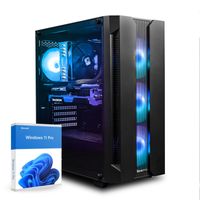 dcl24 AMD Gaming PC Ryzen 5 7600X, AMD Radeon RX7700XT 12GB - 1000GB SSD, 32GB DDR5, Gamer PC mit 6x5.3 GHz, Gaming Tower mit WLAN, Windows 11 Pro