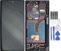 Für Samsung Galaxy S22 Ultra Display Full TFT mit Rahmen Einheit Touch Ersatzteil Reparatur Lila