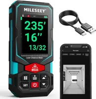 Digitaler Entfernungsmesser, Lasermessgeräte, 100m Genauigkeit ± 2mm, App-Konnektivität, 2,4“ IPS-Bildschirm, Wiederaufladbarkeit