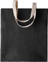 Kimood Damen Jute Tasche RW5616 (Einheitsgröße) (Schwarz)