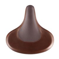 VELO Bicycle Saddle Cruiser w/spring brown leather/fabric texture