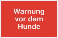 Schild Warnung V Or Dem Hund   500340