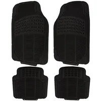 WALSER Universal-Fußmatten Metallic Riffelblech look (4 St), Kombi/PKW,  Rückseite mit rutschhemmenden Spikes