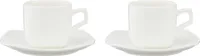 Wilmax Kaffee- und Tee-Tassenset mit Untertassen, 2-teilig, Porzellan WL-993041/2C