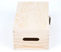 Alsino Holzbox mit Deckel Holzkiste Aufbewahrungsbox Deko Holz-Kiste Naturholz Unbehandelt , Größe wählen:Holzwolle